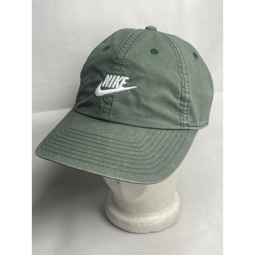 Nike Heritage86 Cotton Baseball Cap Green Embroidered Logo Adjustable OSFM Hat